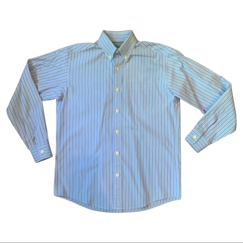 Hickey Freeman boy's blue pin stripe shirt